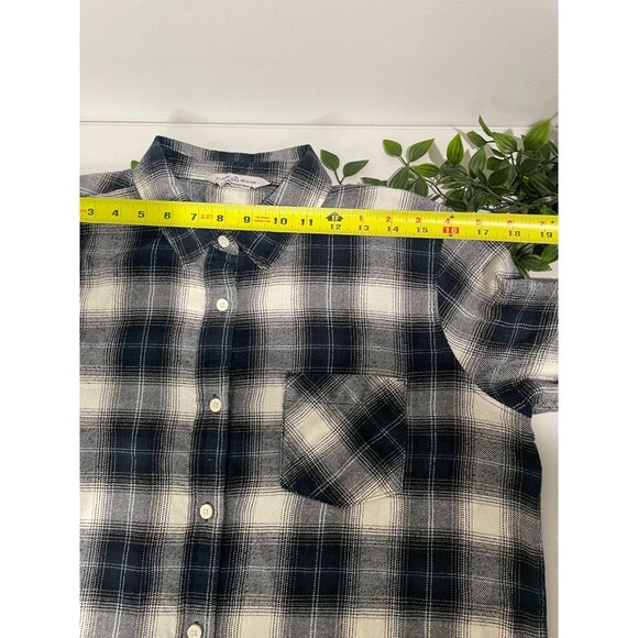 Alpine Design Navy & White Plaid Button-Up Long Sleeve Men's Shirt L - Picture 11 of 11